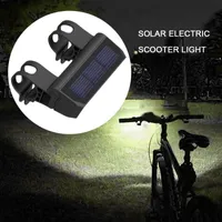 Cykelljus Vattentät Super Bright Solar Laddning Strålkastare USB Smart Headlights Cyklingutrustning Luz BicicLETA Bike Lights