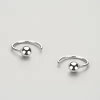 Ювелирные изделия стерлингового серебра 925 простые серьги для моды для женщин задние круглые серьги Рождественский подарок 210507