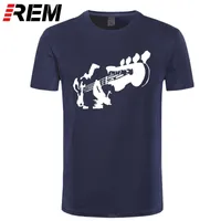 REM Mens Bass Gitarre Bassspieler Hand Bass Musik T-shirt Baumwolle Neuheit 210324