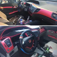 Car-Styling 3D 5D Carbon Fiber Car Interior Center Console Color Change Molding Sticker Decals For Honda Civic 2012-2015