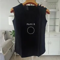 2021 Kadın Giysileri Tank Üst Bayan Tasarımcı T Gömlek Siyah Beyaz Yaz Kısa Kollu Bayanlar Giyim Boyutu S-L