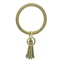 Chaveiros Keychain Chaveiro Pu couro pulseira de pulseira redonda Chaveiro grande Círculo Círculo Chain Holder para mulheres meninas presentes jóias