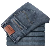 LEEFIICO Jeans Straight Business Casual Pantalons Cultivez-vous de la Morale Stretch Stretch Stretch Stretch sur Dos