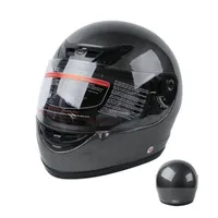 Fibra di carbonio adulto Flip Up Full Face Motorcycle Helmet Street Bike Motocross S M L XL Caschi