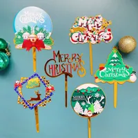 Partybedarf Frohe Weihnachten Serie Happy Birthday Cake Topper Dekorationskarte Acryl Topper Dekor