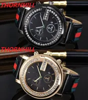 Grandes relojes de diseñador famosos 45mm anillo diamantes para hombres relojes de pulsera de colores Movimiento de cuarzo Mujeres Reloj