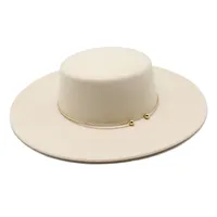 French Style 10CM Wide Brim Derby Top Hat Socialite Wind Hepburn Wind Wool Felt Fedoras Hat Elegant Wedding Dress Hat