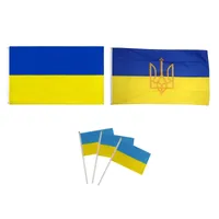 Ukraina sjunker polyester land banner slitstarka och premium ukrainska nationella bunting flaggor inomhus och utomhus dekorationer cpa4263