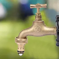 Watering apparatuur antieke bronzen kraan tuin bibcock wasmachine outdoor vat mondstuk connector voor