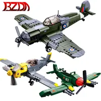 BZDA WW2 Military 290 stks II Noord-Afrika Campagne Spitfire Vechter Vliegtuig Bouwstenen Soldier Vliegtuig Bricks Kinderen Speelgoed Gift G220214
