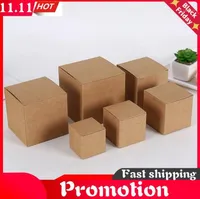 20PCS Kraft Paper段ボール箱Diy Brown Packaging Boxes Small Candy Handmade Soapギフトラップ