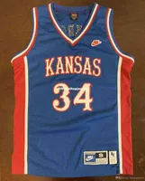 رخيصة nk kansas jayhawks 1995 ارتداد # 34 بول بيرس الصدرية جيرسي الرجال XS-5XL.6XL قميص مخيط كرة السلة الفانيلة قميص الرجعية