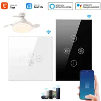 5 stück Tuya Wifi Fan Light Switch EU / US App Fernbedienung Smart Deckenventilator Lampe Switch Sprachsteuerung Mit Alexa Google Home W220314