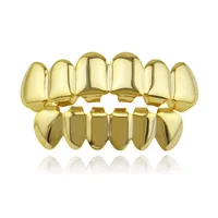 Новый поток золота серебряным покрытием хип -хоп зубы грильц верхний нижний гриль для мужчин 2536 E3