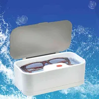 USB Ultrasonic Cleaner Portable Glasses Smycken Klocka Rengöringsmaskin Djup Dekontaminering Separbar Vattentank Batteriladdning