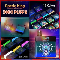 RANDM Dazzle King Collable E Cigarette VAGES 3000 Puffs Electronic Cigarettes 8.0ml Pod Flow в темном LGB Light 12 Цвета Оригинальная Loy