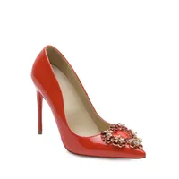 Dress Shoes Wedding Rhinestone Women&#039;s Chinese Bridal Red High Heels Stiletto Single Recruitment Agent