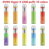 Ovns Ovns 910 Hyper X Kit de Dispositivo Descartável E-Cigarros 7ML PODs Préficos 2200 Puffs 1000mAh Bateria Stick Vape Vape Vape VA VAC VS Bar Plus XXL 100% Authentic