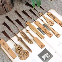 Bookmark chinesischer stil bambus guqin fenster litter schönheit sword antike staffelung souvenir kreative schule büro geschenk