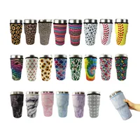 30oz Reusable Ice Coffee Cup Sleeve Cover Neoprene Insulated Sleeves Holder Case Bags Pouch For 32oz Tumbler Cup Water Bottle