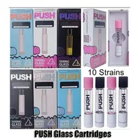 Push Full Glass Vape Cartridges Atomizer 1.0ml Ceramic 510 Thread Thick Oil Gift Box Carts Packaging Empty Vaporizer Pen For Prehe187f