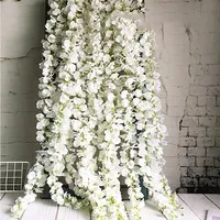 DIY Hochzeit Künstliche Wisteria Blume Hängen Rattan Braut Blumen Girlande für Hausgarten Hoteldekoration