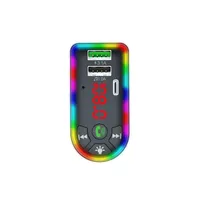 F7 무선 블루투스 5.0 FM 송신기 손 무료 자동차 키트 MP3 플레이어 USB 충전기