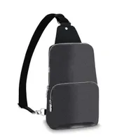 Avenue Sling Bag para hombre Diseñador de cuero genuino Bolsas de hombro Mans Lujos Diseñadores Cruz Cuerpo Bolso Cartera Hobos Mensaje Bolso Tote Bolsa de cintura