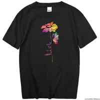Erkek T-Shirt Karikatür Çiçekler Baskılı Bırak T Shirt Yüksek Kalite Erkekler Hip Hop Casual Harajuku Spor Giysiler