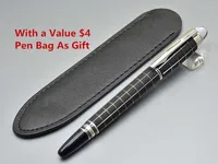 Promozione - Penna di alta qualità Penna nera o rullo a rullo Sliver Ballpoint Pens Stationery Office Fornitions con numero di serie e