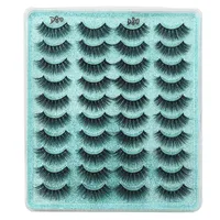 3D Mink Lashes Pack 8/20 Pairs in bulk,Mix Dramatic Natrual False Mink Eyelashes,Messy Fluffy Long Faux Cils Packaging wholesale