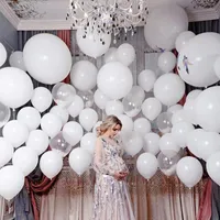 Decoração de festa 5/10/12/18/36 polegada rodada balões brancos grandes hélio deco látex ballon wedding ballon blanc arch