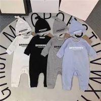 Bebek Doğan Bebek Kız Tasarımcısı Marka Mektup Kostüm Tulum Giysi Tulum Çocuk Bodysuit Bebekler için Kıyafet Romper Kıyafet 220105
