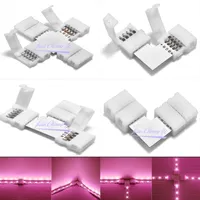 Streifen RGBW-Anschlüsse 10mm 5pin T Cross l Eckwinkel-LED-Streifen-Stecker PCB-freies Schweißen für SMD-Leuchten