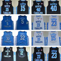 Tar Topuklu Kuzey Carolina Basketbol Forması 5 Nassir Küçük Carter 32 Luke Maye Michael Koleji Barnes Vince UNC UNCT Mavi Siyah Formalar Şort Gömlek Giyim