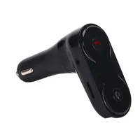 C8 Wireless Bluetooth Multifunción FM Transmisor USB Cargadores de automóviles Adaptador Mini MP3 Player Kit Titulares TF Tarjeta TF Manos libres Auriculares