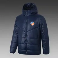 21-22 FC Cincinnati Men&#039;s Down & Parkas soccer hoodie jacket winter coat full zipper football Outdoor Warm Sweatshirt LOGO Custom