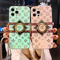 Luxe Glitter Ring Stand Phone Cases voor iPhone 11 12 13 PRO MAX 7 8 PLUS X XS XR 12 mini SE Glanzende Case 2021 Cover