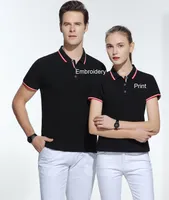 Artı Boyutu Işlemeli Polo Logosu veya Metin T-Shirt Pamuk Spor Yumuşak Dokunmatik Gömlek Spor Golf Polos Özel Yapılmış Tshirt