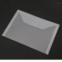 Förvaringspåsar 10st PP Transparent File Pack Stämpel Collection Bag Små Scrapbooking Stencil Skärmmall Påsehållare