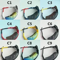 Men Sporty Siamese Sunglasses Driving Bicycle Women Glasses Fashion Eyeglasses Uv400 Protection Eyewear 9 Color
