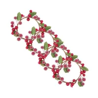 Decorative Flowers & Wreaths 4Pcs Berry Garland Adornment Xmas Tabletop Wreath Decoration Party