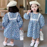 Girl's Dresses Girl Dress Kids Baby Dress 2021 Blue Spring Autumn Thicken Toddler Princess Clothes Casual Outwear Beach Uniform Dresses Chil