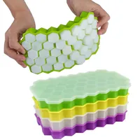 Creative Ice Cube Tools Tray Honeycomb Mold Food Grade Flexible Silicone Molds for Whiskey Cocktail