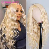 Lace peruker 613 främre peruk kroppsvåg 13x6 13x4 blond hd transparent frontal humant hår för kvinnor 100% remy