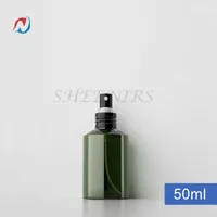 Storage Bottles & Jars FreeShip 6pcs 50ml Dark Green PET Mist Spray Bottle With Aluminium Sprayer Water Dispenser Perfume Atomizer