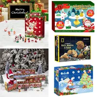 Boże Narodzenie Odliczanie Kalendarz Adwent Train Blind Box 24 Day Party Favor Mineral Wisiorek Squeeze Boxes Toy Prezent dla dzieci