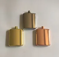 Frascos de cadera de cobre de acero inoxidable 6oz Pockets Outdoor Flaships Regalo Whisky Flask 3 colores para elegir