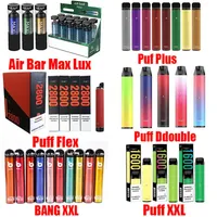 Bang XXL Air Bar Max Lux Puff FLEX Pro Switch Double Posh Plus XL Disposable Device Pod Kit 2in1 Battery Cartridges 2000 Puffs Pre245r