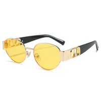 2185 Steampunk US Kaufen ovale V-förmige Modebrille Ins Street Fashion Sonnenbrille Mode Sonnenschein ACEI Zubehör Schwarz Freitag